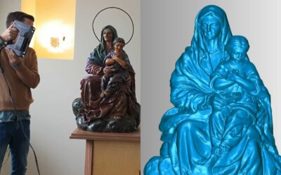 De la impresora 3D a las calles de Tudela: reducimos el peso de la Virgen Nuestra Señora de Lourdes replicándola
